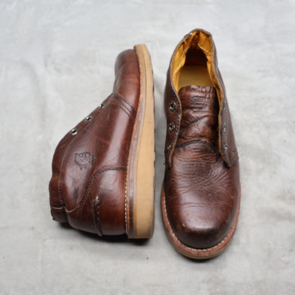 Chippewa Mens 8M Chukka Boots Brown Leather Wedge Ankle Retro VTG 72165 READ